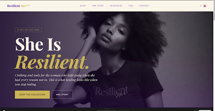 Resilient Her Website Refresh
Polished brand