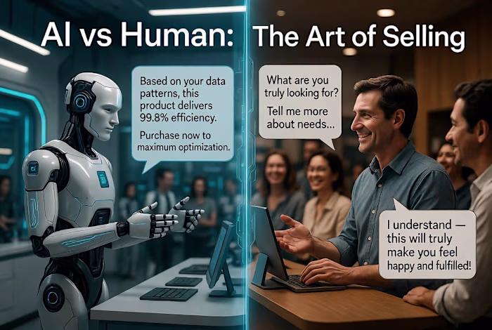 The "AI vs. Human" copy