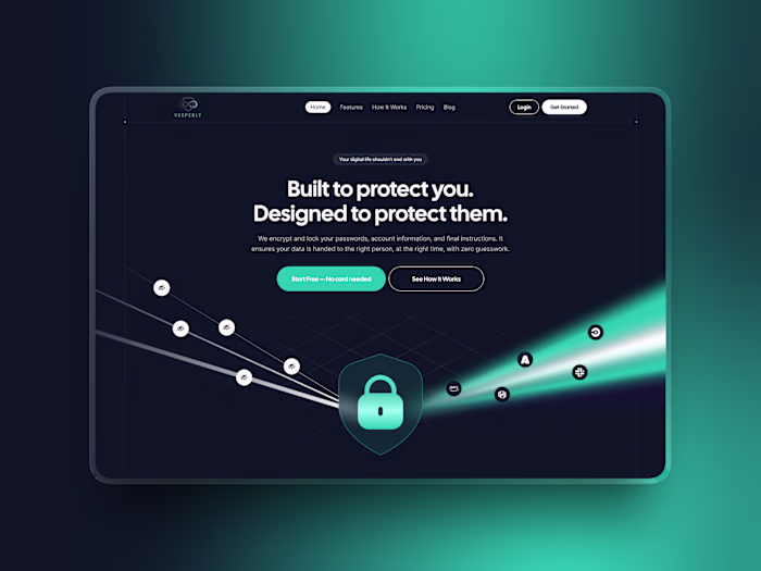 Landing page Design for Vesperly