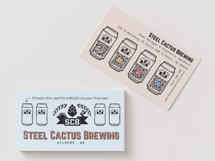 Steel Cactus Business Card Design