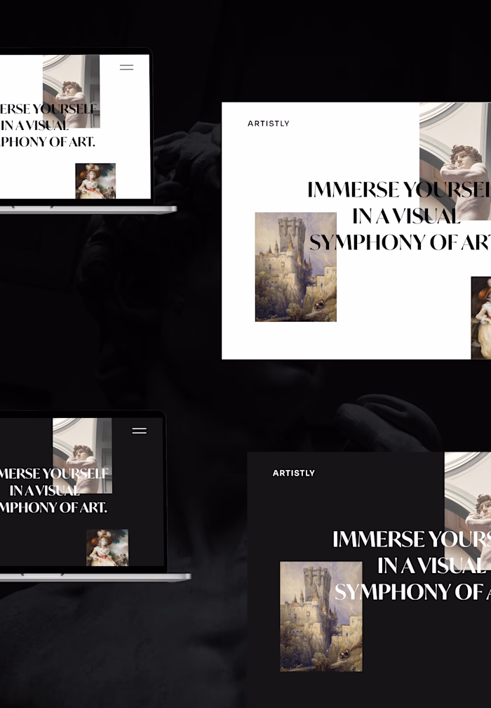 Art gallery landing page