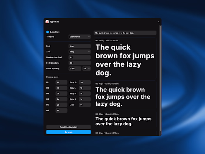 Typeskale — Framer Plugin Development