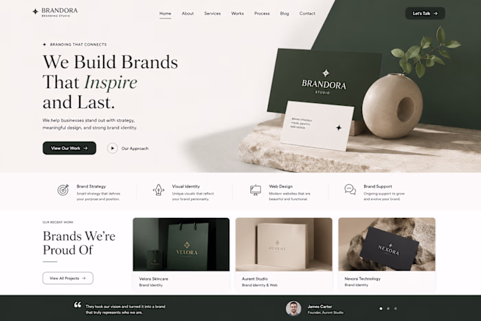 modern brand website UI designed
