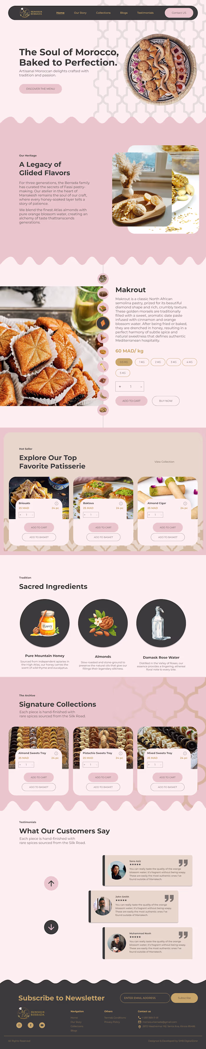 A Moroccan Pastry Website
