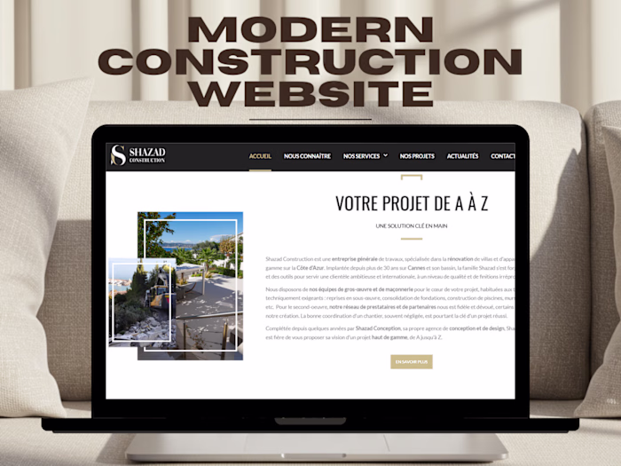 Modern Construction Website Design and Development