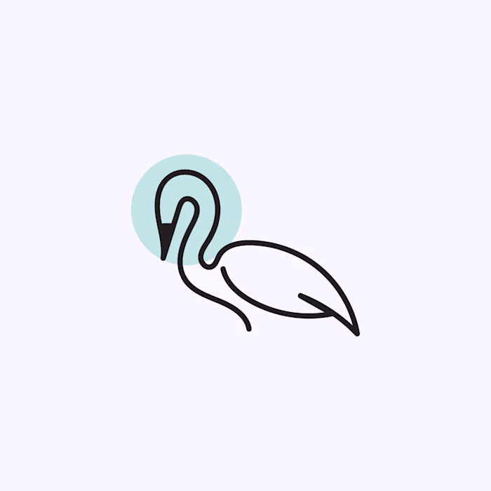Minimalistic Swan Logo — Elegant Line Art Brand Mark