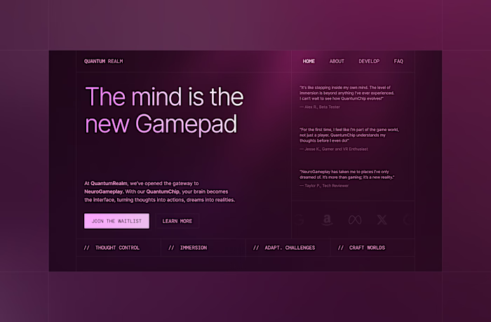 ✨ UI Design for QuantumRealm ✨