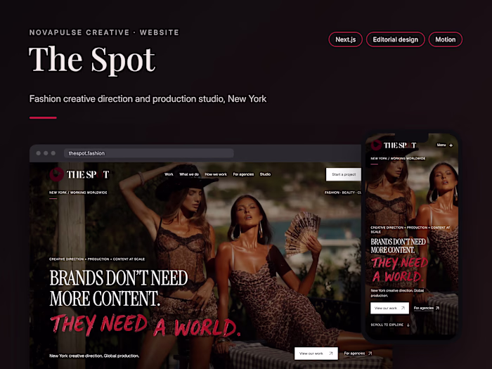 The Spot (thespot.fashion). Website for