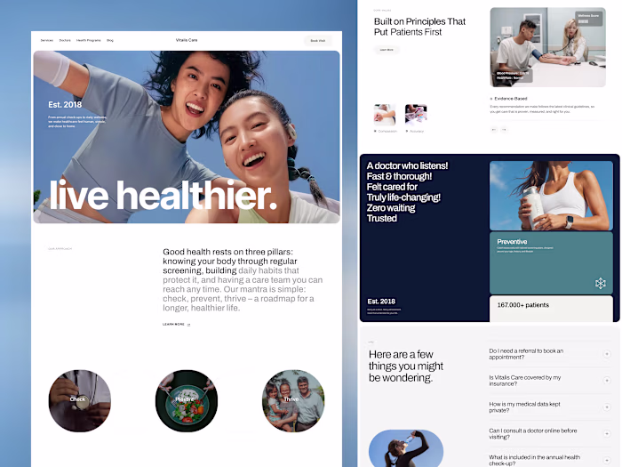 Vitalis Care - Healthcare Clinic Landing Page