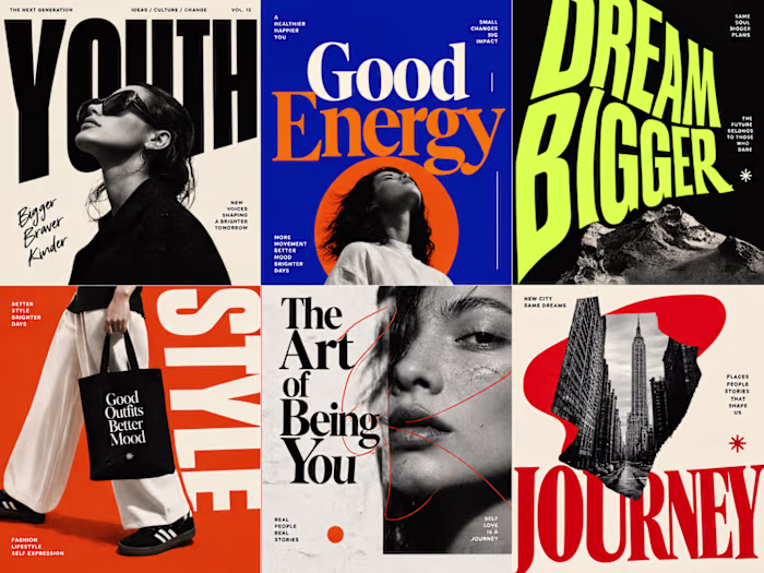 I experimented with oversized typography