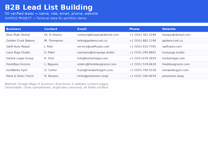 B2B Lead List Building