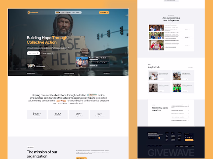 Charity & Fundraising Website Design - GiveWave