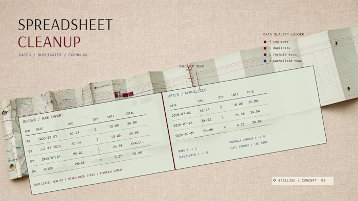 A clean-looking spreadsheet can still