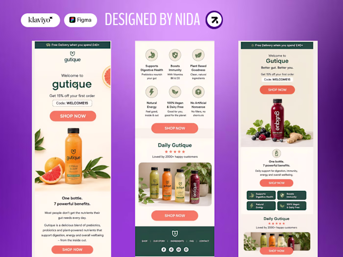 Gutique Welcome Email Series (Figma