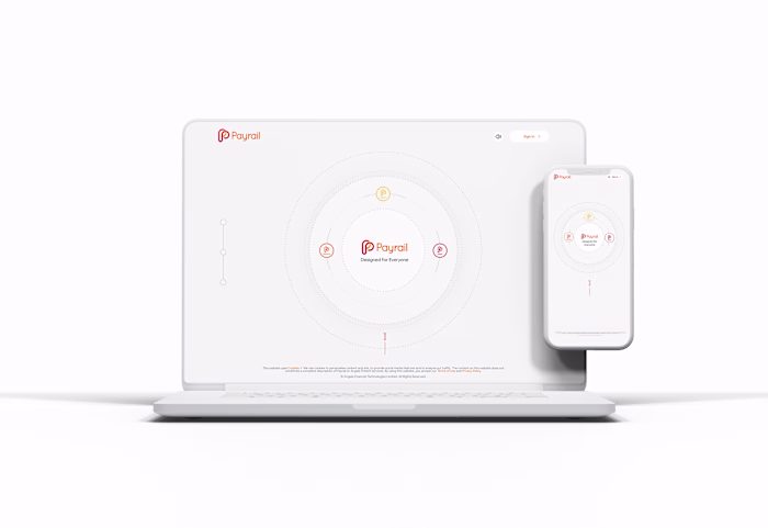 Simple Homepage design for Payrail