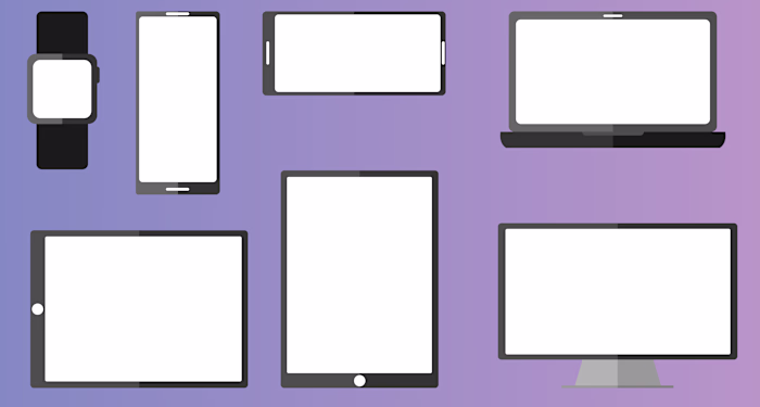 Various mobile tech device template
