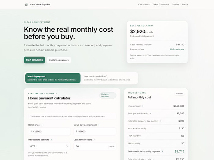 Clear Home Payment