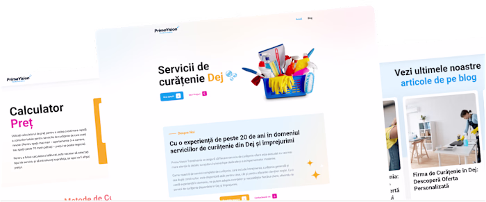 Serviciicuratenidej.ro - Cleaning Services (SEO + Web dev.)
