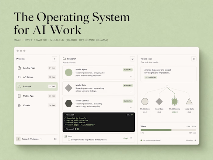 One Workspace to Run Claude, GPT, Gemini & Ollama Together