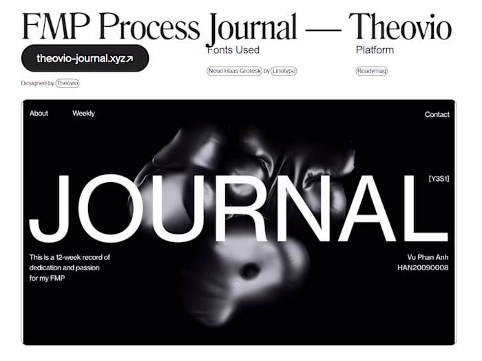 FMP Process Journal — Theovio - Internet Gems: Website Inspirat…