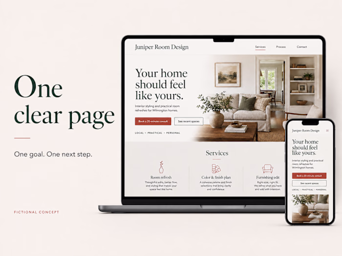 Temporary Launch Page — Fictional Concept