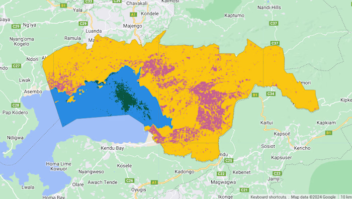 Supervised Land Classification of Kisumu, Kenya using GEE