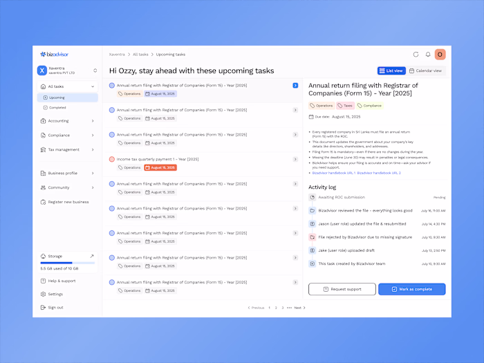 BizAdvisor Business Management SaaS