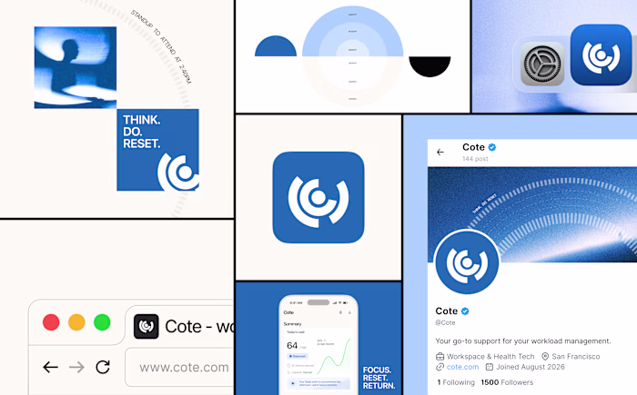 Visual Direction for Cote. Keeping it clean and simple.