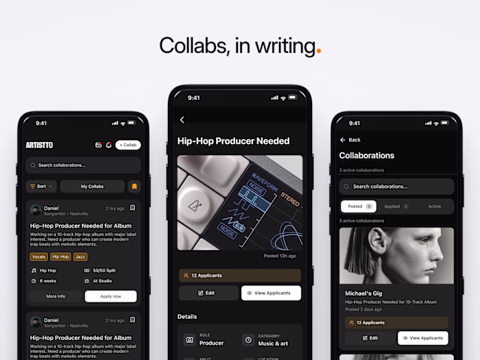 Artistto App: product design and launch campaign