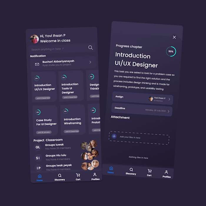 UI Designer : Mobile App for Education and Notes