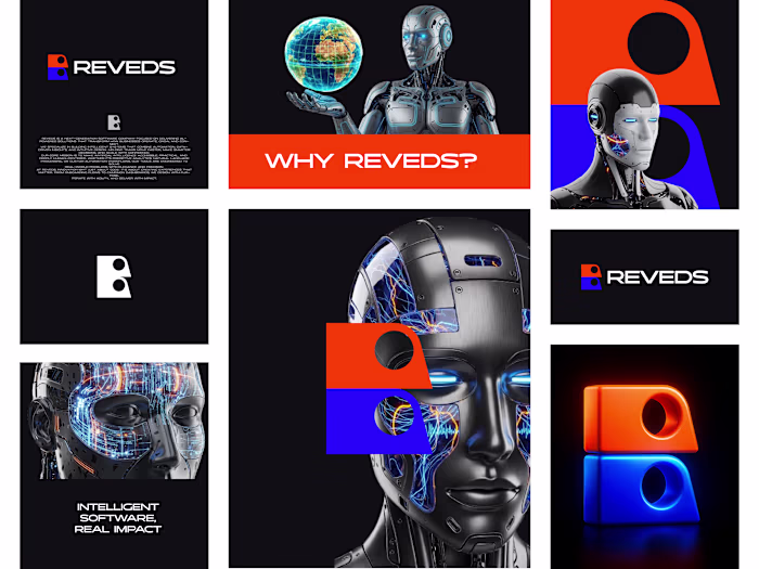 REVEDS: A branding experiment in contrast. This collage blen...