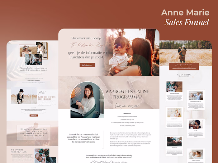 Kajabi Sales Page for a Postpartum Support Program