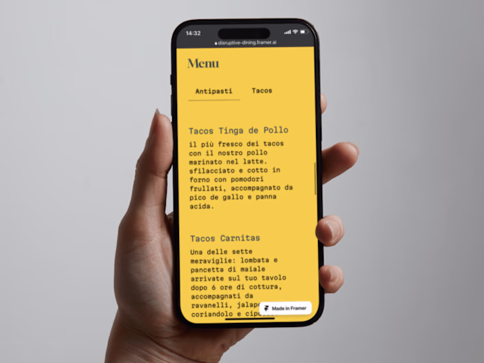Disruptive Dining