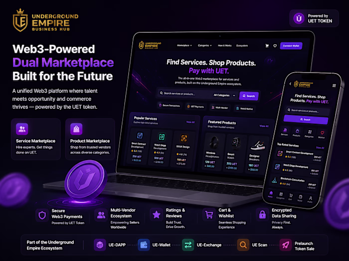 Underground Empire Web3 | React, Node.js, Blockchain, ERC-20