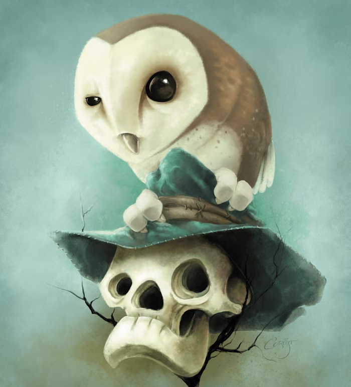 Stories of Coffee and Owls - " The Owl and the Skull"