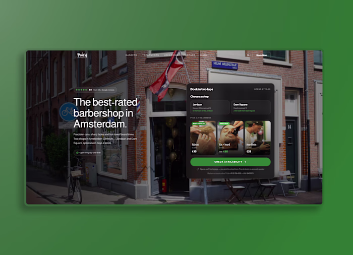 POREM Website Design for Barbering Excellence