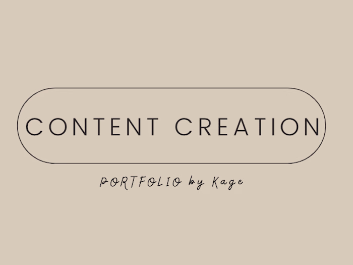 Content Creation Portfolio