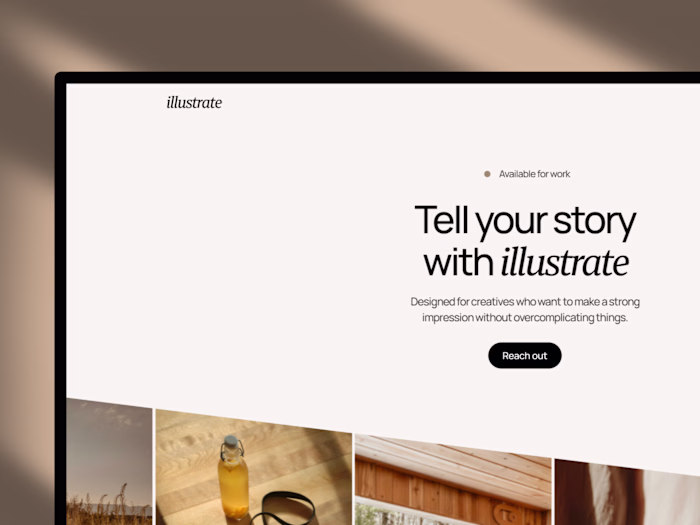 Illustrate - Framer Portfolio Template