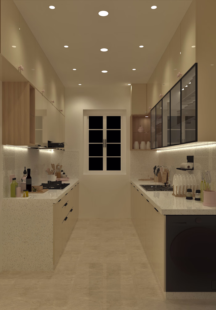 Indian Modular Parellal Kitchen Design😍