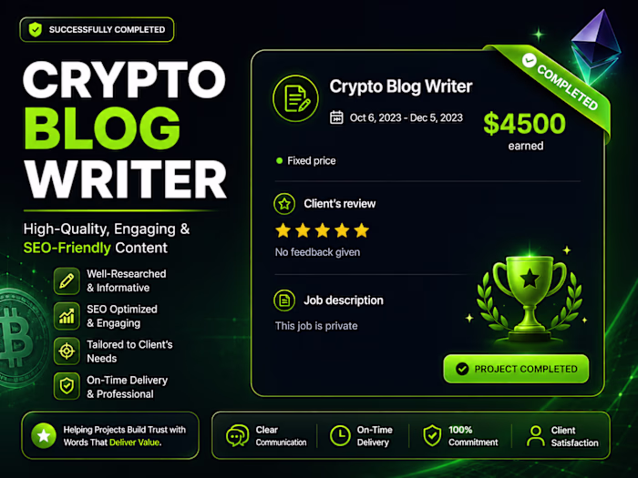 Cryptocurrency Blog Writer