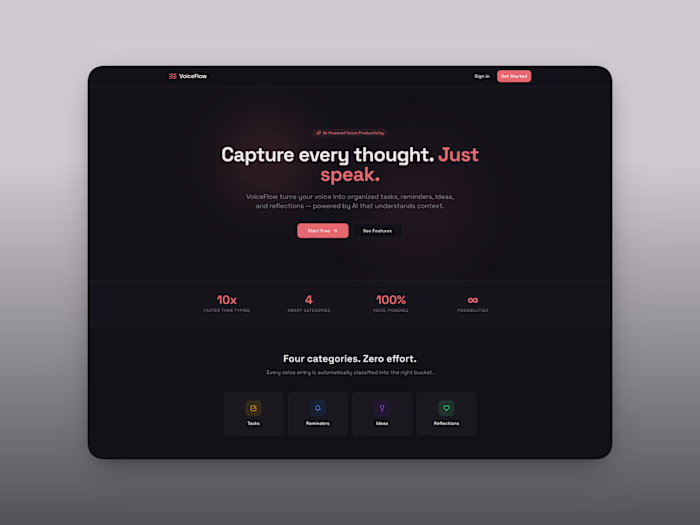 VoiceFlow — AI Voice Productivity & Task Management App