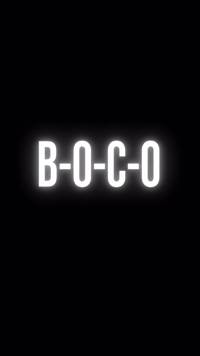 Glowing Logo Design For B-O-C-O