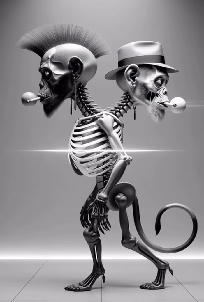 THE SPLIT WALKER — Dual identity studied through form, motio...