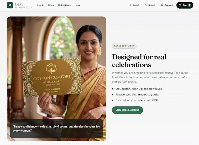 Leaf is a FastAPI storefront