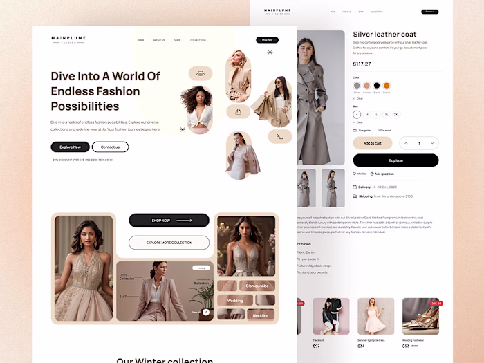 MainPlume — Luxury Fashion Brand Website