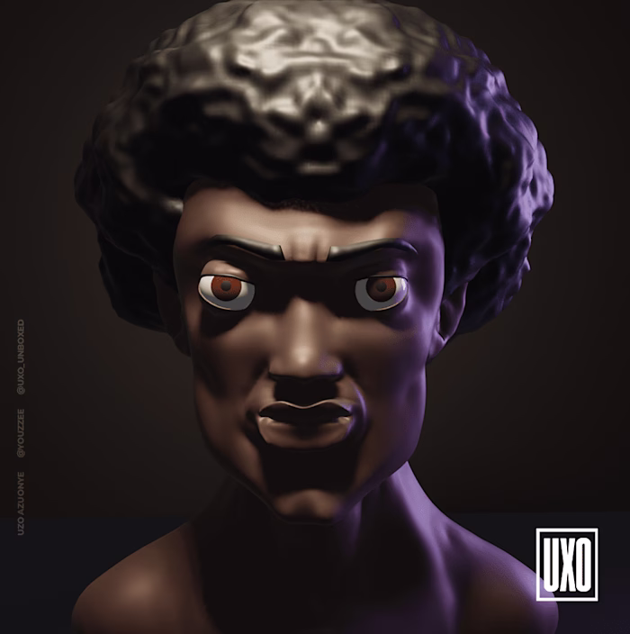 A 3D Sculpt of an African Man