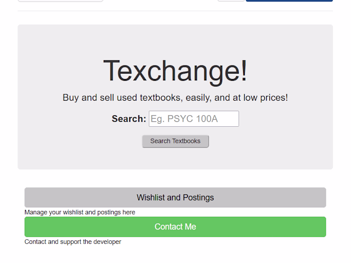 Texchange · First App!