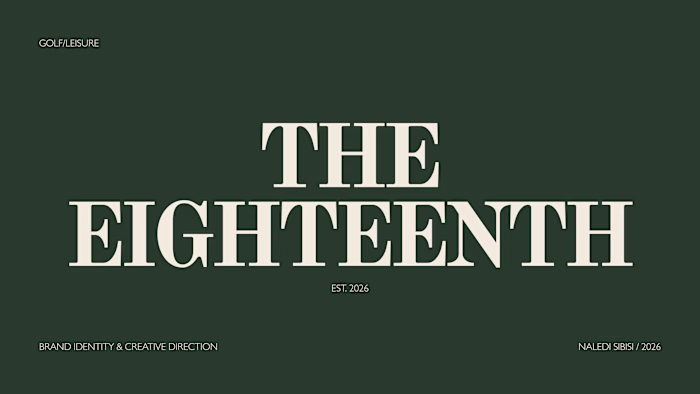 THE EIGHTEENTH — Golf & Leisure Brand Identity