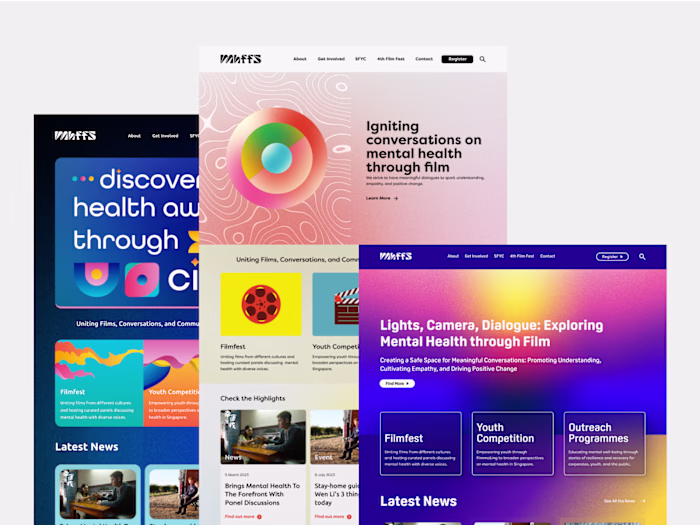 Website Design - Mental Health Film Festival Singapore