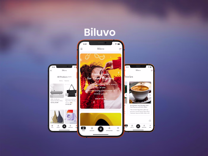 Converted e-commerce site into iOS and android app